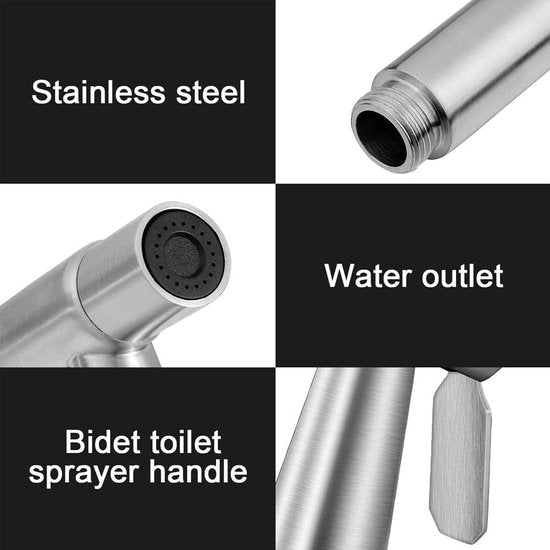 Bidet handdouche met slang Handdouche voor bidettoilet met haak Handbidetsproeier voor toiletbidetsproeier