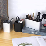 Pennenhouder bureau zilver metaal, bureau-organizer aluminium, cosmetica-penseelhouder, pennenkoker voor kantoor, kinderen, rechthoekig