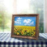 Rustieke fotolijst A4 (21 x 29,7 cm) set van 2, wand- en tafelfotolijst, bruin