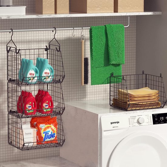 Wand-, kast- en hangopslag: uitgerust met 4 stevige grote ophanghaken