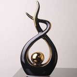 Keramisch beeld, moderne abstracte sculptuur, woondecoratie, tafeldecoratie voor woonkamer, slaapkamer, eetkamer, kantoor