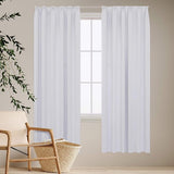 Gordijn ondoorzichtige gordijnen geluidsbescherming met plooiband thermo, 260 x 140 cm (hoogte x breedte), zilvergrijs, set van 2