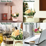 2 stuks kunstbloemen in pot, kunstbloemen, planten ter decoratie, hortensia, zijden bloemen, boeketten met keramische vaas, kunstplant, decoratie voor thuis, party, kantoor, bruiloft, tafeldecoratie