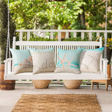 Waterdichte kussenhoezen, decoratieve vaste stof, waterdichte kussenhoes, sierkussen, sofakussen, kussensloop voor bank, balkon, terras, patio, tuin, outdoor, zandstrand