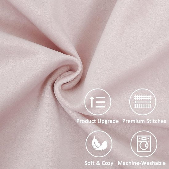 Fluwelen kussenslopen met pompons, effen, decoratief, hoofdkussen, zitkussen, voor de bank, slaapkamer, kantoor, auto