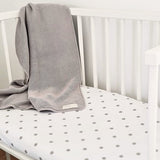 Baby hoeslakens 90 x 55 - set van 2 lakens, dubbelpak 100% katoen hoeslaken, bijzetbed of babybedje, voor baby of peuter. Beddendoek, OekoTex gecertificeerd, stretch (grijs)