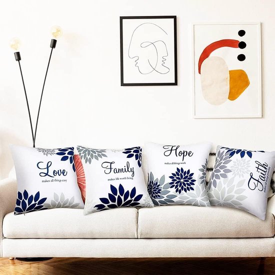 4 stuks vierkante afdekkingen 40 x 40 cm (16 x 16 inch),