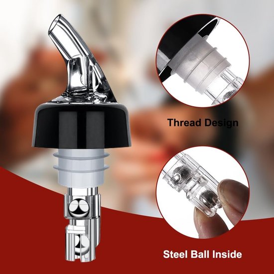 6 stuks schenktuit 2 cl doseerschenktuit schenktuit portioneerder sterke drank schenktuit gedistilleerde drank doseerhulp bottle pour spouts shot pourers dispenser voor dranken wijn