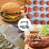 Burgerpers, roestvrij staal, 14 cm, rond, smash burgerpers, professionele smash burgerpers, grillaccessoires voor platte top, hamburgerpers en knijpers