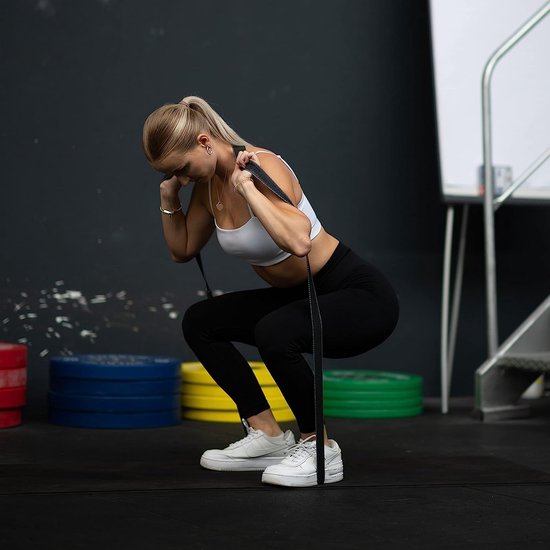 Premium weerstandsbanden/weerstandsbanden met stof [als fitnessband en fitnessbandenset + tas en videocursus], fitnessband bijvoorbeeld als optrekhulp voor dames en heren