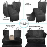 XXL Hondendeken voor de achterbank, 152 cm x 238 cm, hondendeken voor kofferbak, autodeken met zijbescherming en kijkvenster, waterdichte en krasbestendige kofferbakbescherming, hondenachterbank voor