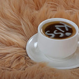 Imitatie lamsvacht schapenvacht tapijt, Kunstbont in superzacht imitatievacht tapijt voor slaapkamer vloer woonkamer woondecoratie tapijt bedmat bankmat (bruin, 60 x 90 cm)