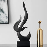 Moderne decoratieve sculptuur kunst zwarte vlam decoratief standbeeld, woonkamer slaapkamer decoratie sculpturen en figuren