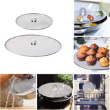 Roestvrijstalen spatbescherming, multifunctioneel spuitnet met klapgreep voor bescherming tegen olie, kan op elke pot of pot geplaatst worden (2 stuks)