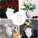 Hartvaas, anatomische bloempot, vazenhars, decoratieve bloemenvaas, vaasdecoratie voor woonkamer, slaapkamer, bruiloft, feest