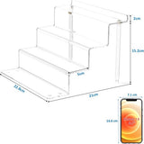 4-delige acryl verhogingsdisplaystandaard, acryl cupcake-dessertdisplayplank, displaystandaardorganizer voor figuren, cosmetica, nagellak, 1 stuk.