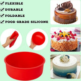 Siliconen bakvorm Ronde non-stick cakevorm Bakken Herbruikbare bakvormen Flexibele siliconen cakevorm Bakvormset (2 stuks)