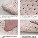 4-delige douchemat, antislip douchemat, premium douchemat, schimmelbestendig, antibacterieel, kan worden gemasseerd, in de machine wasbare badmat (kaki, 35 x 70 cm)