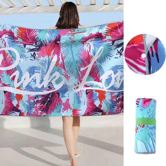 microvezel strandlaken - strandlaken groot 160x80cm -strandhanddoeken zandvrij - sneldrogende en lichte strandhanddoeken. Geschikt voor camping, sportschool, strand.