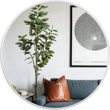 Ronde spiegel, wandspiegel, 40 cm, badkamerspiegel voor hal, woonkamer, slaapkamer, wit Vertaling: Ronde spiegel, wandspiegel, 40 cm, badkamerspiegel voor de hal, woonkamer, slaapkamer, wit.