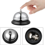 Set van 4 tafelbel, receptiebel, chromen tafelbel, handbel, tafelbel, oproepbel voor hotels, recepties, bars, keukens, scholen, restaurants, scholen en magazijnen, zilver