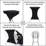 Statafelhoezen, set van 2 stretchhoezen, tafelhoes, statafelhoezen, decoratie voor cocktailparty, bruiloft, banket, (70 x 110 cm, wit)