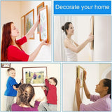 12 stuks spieramen ophangen, metalen fotohaken, onzichtbare fotolijst, wandfotohaken, ophangen, profieldiepte 15 mm, tandhangers, canvas ophanghaakjes, steekhangers voor foto's