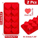 IJsblokjesvorm hart siliconen vorm 2 stuks siliconen ijsblokjeshouder hartvorm chocoladevorm bonbonvormen ijsblokjes vorm voor Valentijnsdag