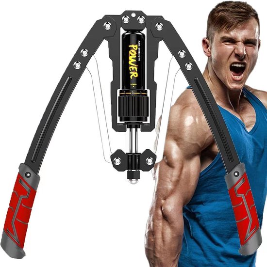 Power Twister Trainingsapparatuur Borst Verstelbaar 10-200 kg Hydraulische arm Twister Chest Trainer Trainingsapparaat voor bovenlichaam Workout Schouder Borsttrainer Fitness Thuis voor dames en heren