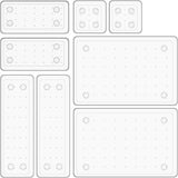Lade-organizer, 8-delige kaptafel-organizer voor lade met 4 maten, bureaulade-organizer-systeem, plastic make-up-organizers, voor cosmetica, keuken, badkamer, kantoor