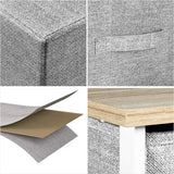 Commode met laden, kast met 7 laden van stof, opbergkast, moderne stijl voor slaapkamer, woonkamer, kinderkamer, hal, lichtgrijs