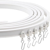 Premium 3m Ceiling Curtain Track System, Flexible and Durable Design for Effortless Glide, Ideal for Shower Windows, RV Room Divider, Privacy and Home Decoration