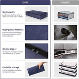 3 stuks opbergzakken, opbergdoos van 90 liter met deksel, grote opvouwbare kledingopslag, verhuisdozen, opbergtas onder het bed voor dekbedden, kussens, kleding, 100 x 50 x 18 cm