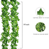 Bladslinger, bladeren, decoratie, kunstgroen, klimop, planten voor thuisdecoratie, binnen en buiten, (Ivy Leaves/16 stranden)