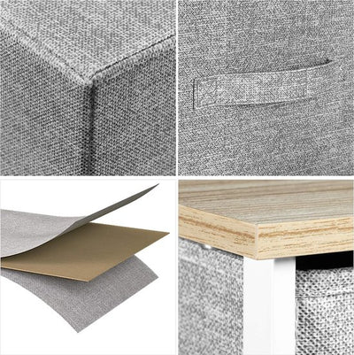 YITAHOME Ladekast - stoffen dressoir met 8 laden, organiseereenheid voor slaapkamer, woonkamer, hal, kasten en kinderkamer - stevig stalen frame, houten blad en gemakkelijk te trekken stoffen bakken