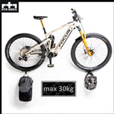 RTR BIKES Crank Pro Professional Fietsophanging, fietshouder voor aan de muur, wandhouder, ideaal voor ruimtebesparend ophangen van de fiets, voor thuis, garage en fietswinkel