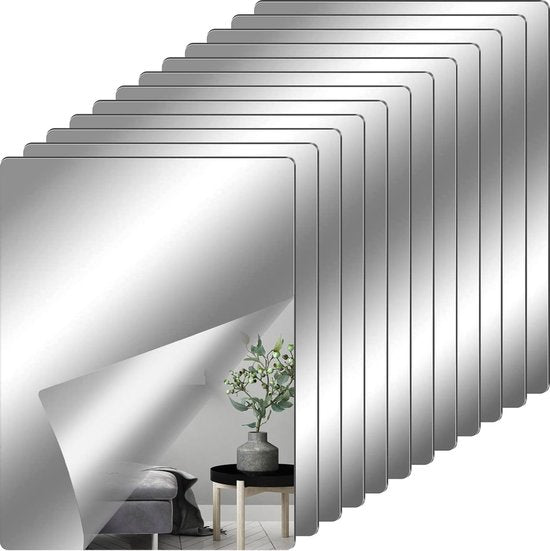 spiegelmuurstickers zijn gemaakt van nieuw, licht acrylmateriaal en pvc-folie 30x20