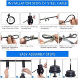 Kabeltrekken, fitness, fitness, onderarmtrainer, trekkoord, trainhard kabel, triceps trainingsapparaat, lattrektoren voor thuis, gym, riemschijf, kabelmachine