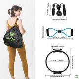 Pilates ring (cirkel cirkel cirkel banden) beentrainer-dijbeen trainingsapparaat bekkenbodem trainer (fitness yoga)springtouw, terraband + tas