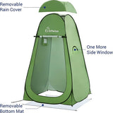 Pop-upkleedcabine, outdoor-toilettent, campingdouchetent, mobiel toilet met afneembare tentvloer en kap, waterdicht, draagbaar