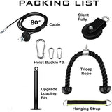 Kabeltrekken, fitness, fitness, onderarmtrainer, trekkoord, trainhard kabel, triceps trainingsapparaat, lattrektoren voor thuis, gym, riemschijf, kabelmachine