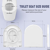 Family Toilet Seat with Removable Child Seat, Soft Close Mechanism, Adjustable Hinge, Quick Release Funcktion/D/U-Shape PP Children and Adults Toilet Seat