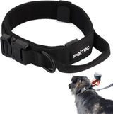 Halsband van neopreen en nylon met handvat voor kleine en grote honden Zacht gewatteerd (S - XL), extreem robuust en waterafstotend, verstelbaar, halsband en oproeplijnset