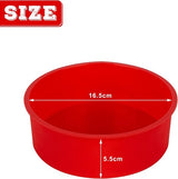 Siliconen bakvorm Ronde non-stick cakevorm Bakken Herbruikbare bakvormen Flexibele siliconen cakevorm Bakvormset (2 stuks)