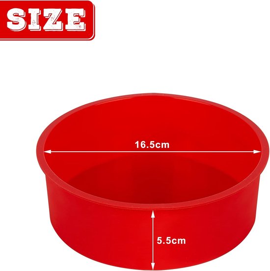 Siliconen bakvorm Ronde non-stick cakevorm Bakken Herbruikbare bakvormen Flexibele siliconen cakevorm Bakvormset (2 stuks)