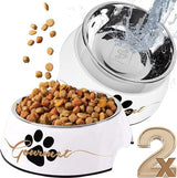 Voerbak set van 2 voor kleine honden, katten of puppy's [Uniek design door NE&NO] voerbak hond antislip | voederbak hond (maat: S / 170 ml) drinkbak kat | waterbak katten | hondenkom