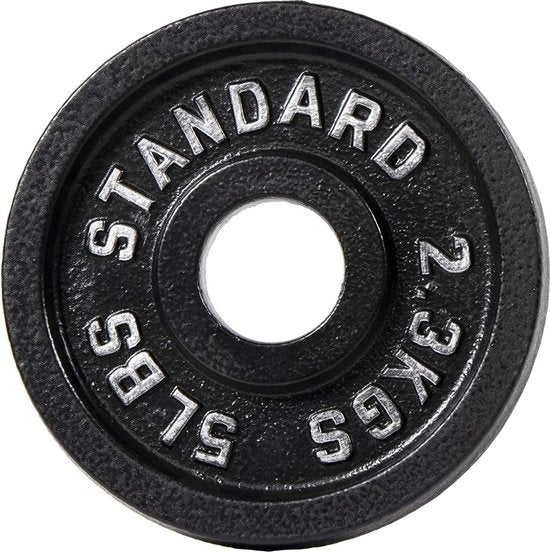 Gietijzeren gewichtsplaat voor krachttraining, gewichtheffen en crossfit, 1 inch of 2 inch, standaard of Olympisch