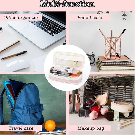 Etui Meisjes Etui Grote capaciteit Etuis voor school en kantoor Tiener Penzakhouder Briefpapier Etui Cadeau, roze, Etui voor meisjes