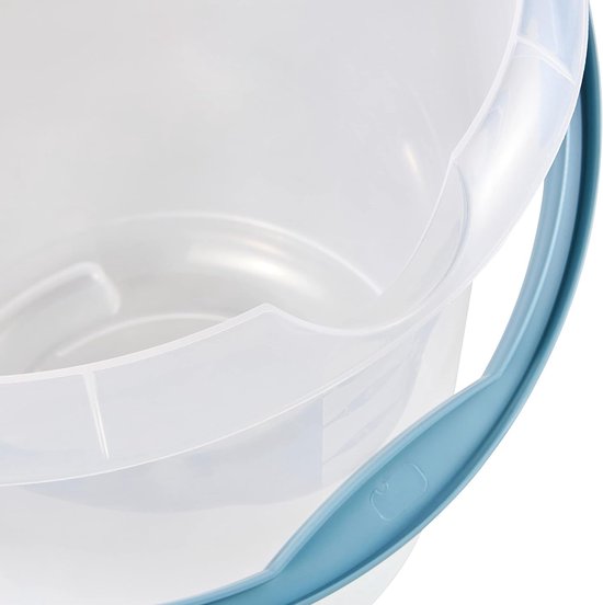 Emmer met geïntegreerde meetschaal en ergonomische handgreep, 10 l, Mika, natuurtransparant