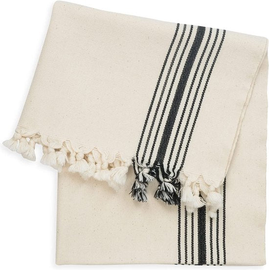 Handgeweven theedoek, handdoek, 50 x 100 cm, premium fouta, klein, hamamdoek, klein